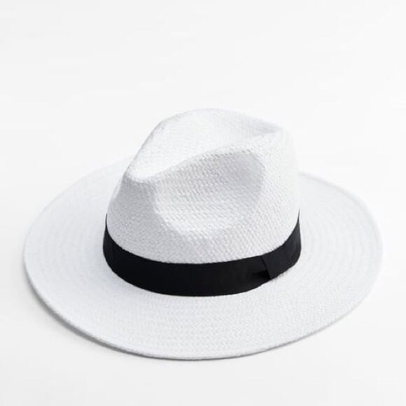 ZARA WHITE HAT WITH BAND - Picture 2 of 4